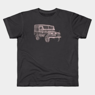 LAND ROVER ENGRAVED STYLE Kids T-Shirt